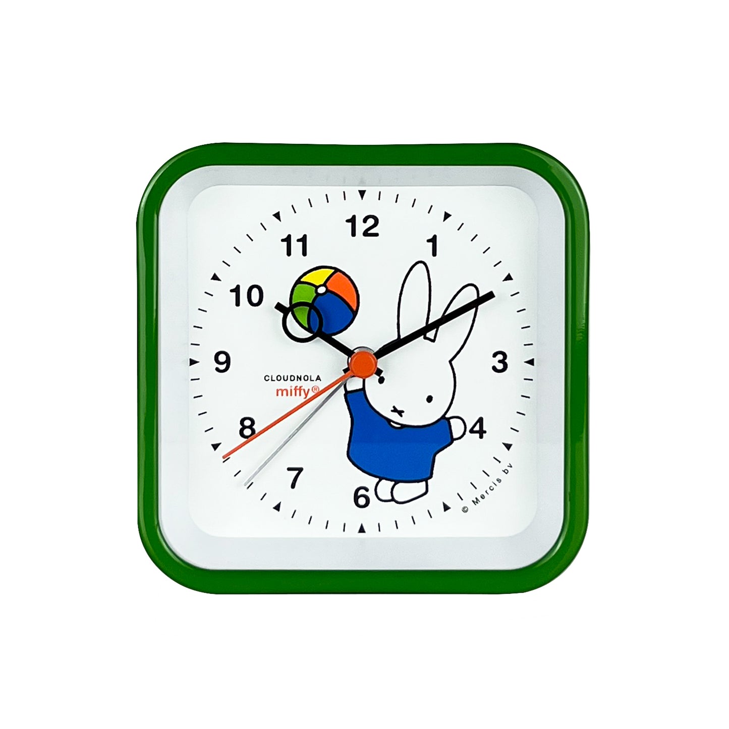 Miffy Green Alarm Clock - Nijntje Analog Timepiece - LED Light - Snooze Function - Dutch Design