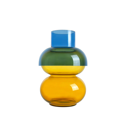 Bubble Med Blue & Yellow - Vase