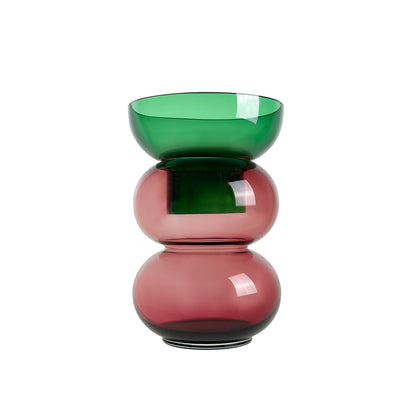 Bubble Med Green & Pink - Vase -  Vases - Cloudnola 