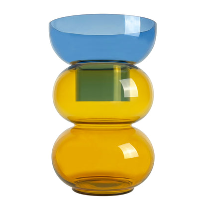 Bubble XL Blue & Yellow - Vase -  Vases - Cloudnola 