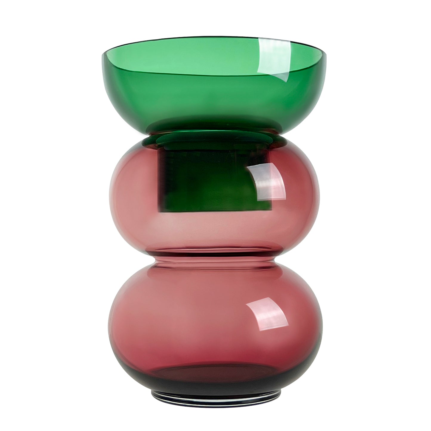 Cloudnola Luxurious Bubble Vase XL in Green and Pink
