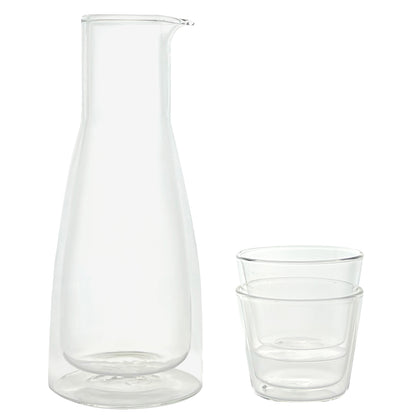 Rocks Set Clear – Double-Wall - Set Carafe & 2 Glasses