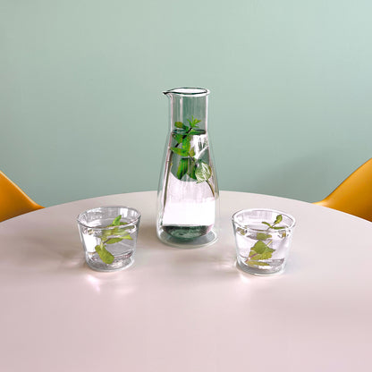 Rocks Set Clear – Double-Wall - Set Carafe & 2 Glasses