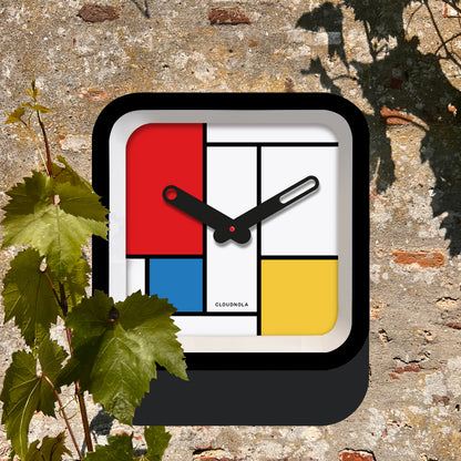 Mondrian Outdoor/Indoor Square 14" - Clock