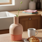 Flip Reversible Ceramic Vase – Coral and Nude