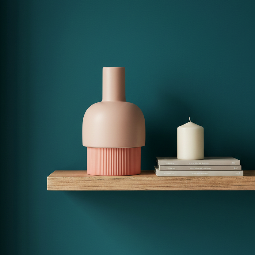 Flip Reversible Ceramic Vase – Coral and Nude