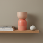 Flip Reversible Ceramic Vase – Coral and Nude