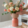 Flip Reversible Ceramic Vase – Coral and Nude