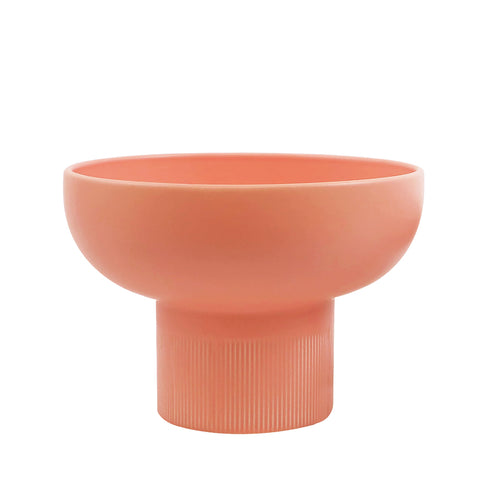 Tip Top XL Ceramic Bowl – Coral XL in coral color with Dutch Design, showcasing functional design and modern ceramic craftsmanship