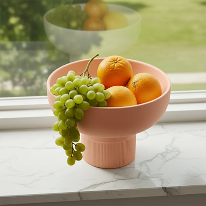 Tip Top XL Coral Ceramic Bowl