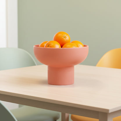 Tip Top XL Coral Ceramic Bowl