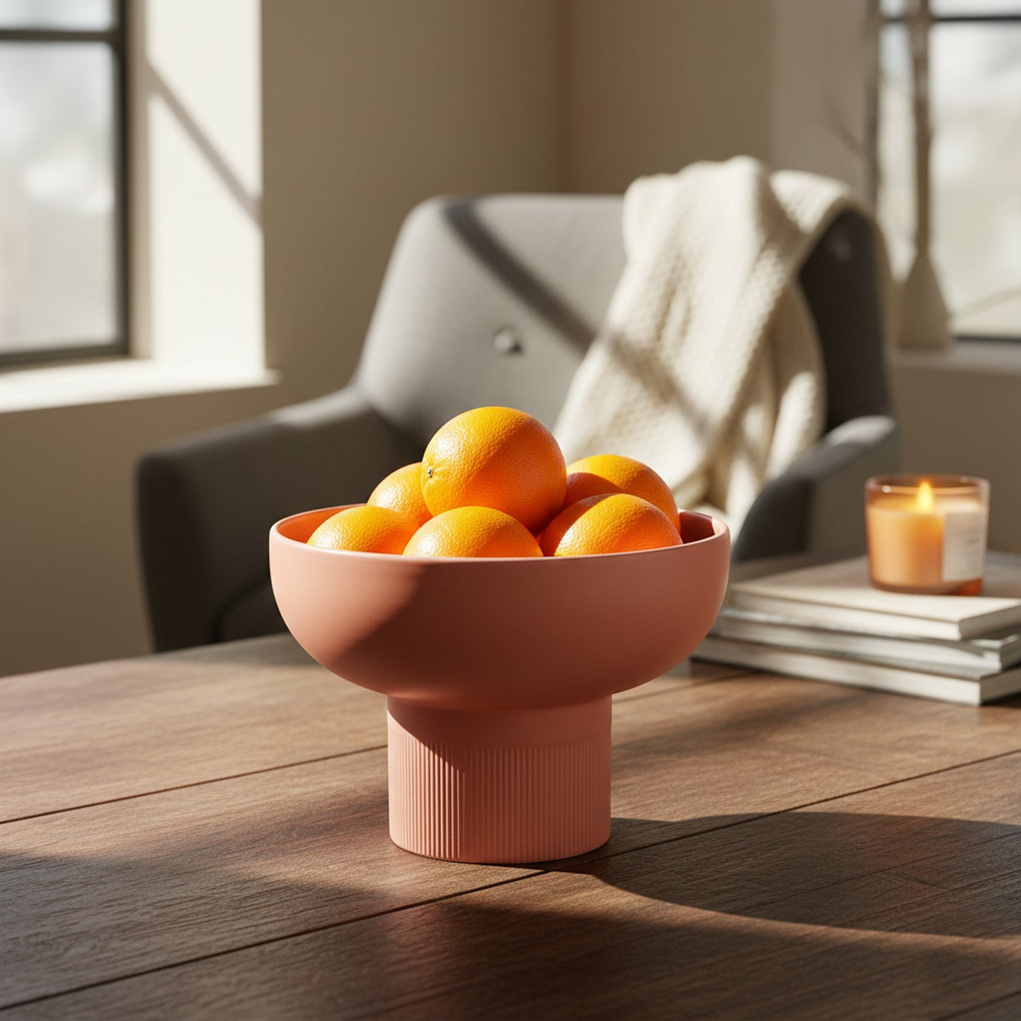 Tip Top XL Coral Ceramic Bowl