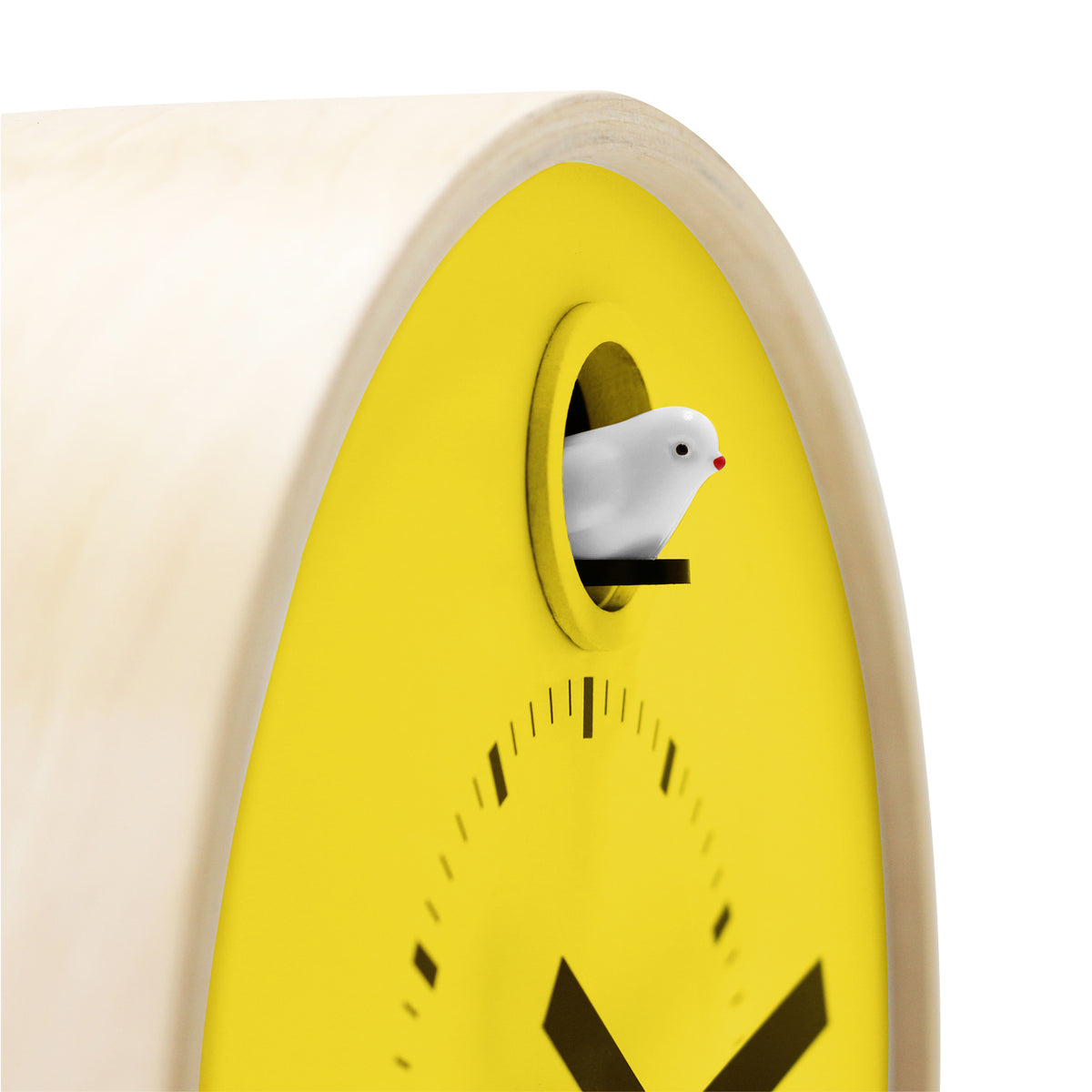 Yellow Modern Cuckoo Clock with Stand | Cloudnola