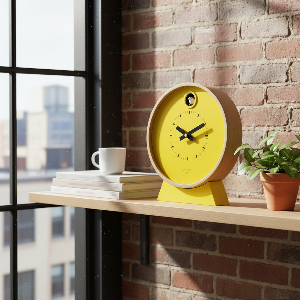 Pre-Order - Dot Yellow Cuckoo Clock