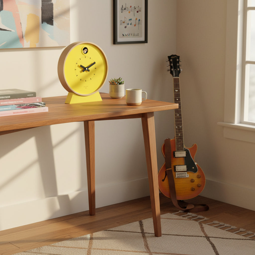Pre-Order - Dot Yellow Cuckoo Clock