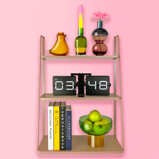 Flipping Out Black  - Flip Clock - Flip Flap - Battery Operated - Table - Wall - Text