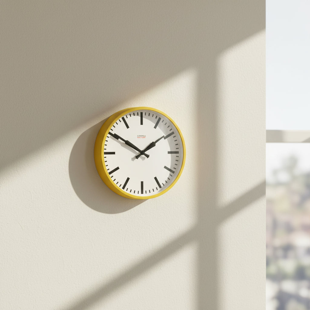Factory Yellow XL Clock