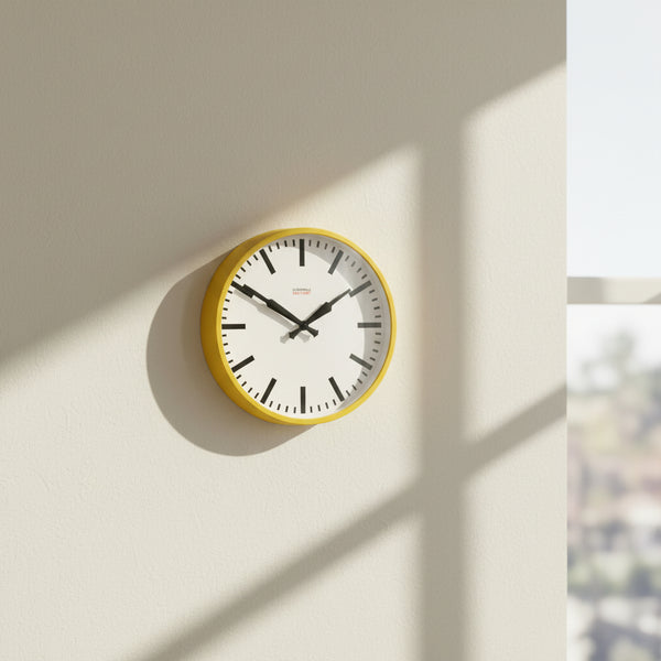 Yellow Clock – Factory Yellow Station XL – Wall Clock | Cloudnola