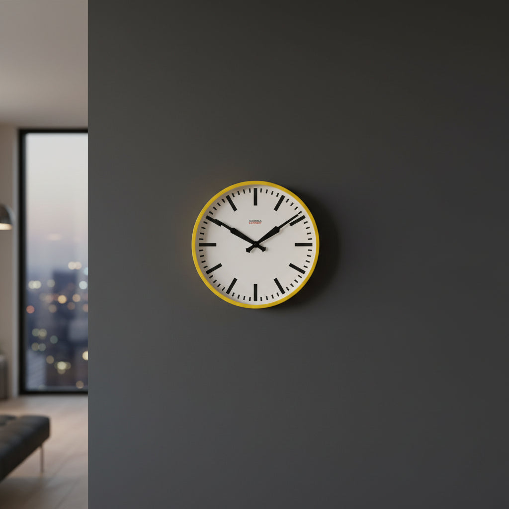 Factory Yellow XL Clock