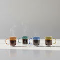Double-Wall Glass Mugs – Multicolor – 350 ml / 11.8 oz – Set of 4 | Cloudnola
