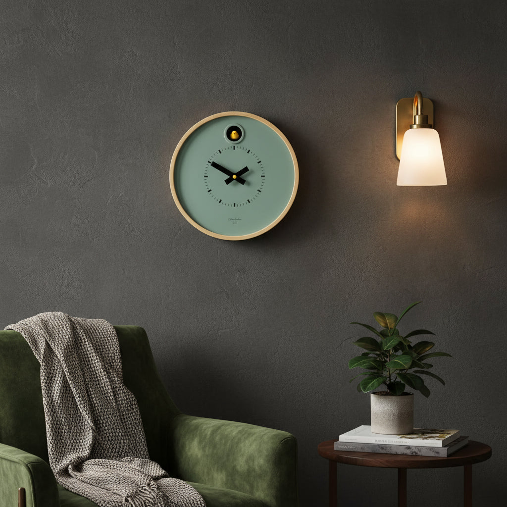 Cuckoo Clock Dot – Sage Green with Stand | Cloudnola Cloudnola