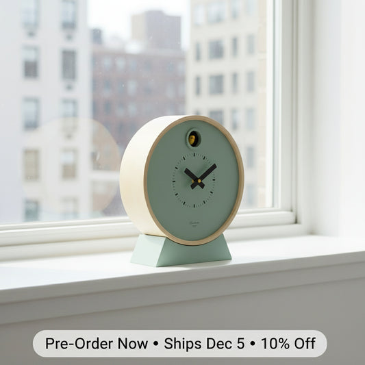 Cuckoo Clock Dot – Sage Green with Stand | Cloudnola Cloudnola