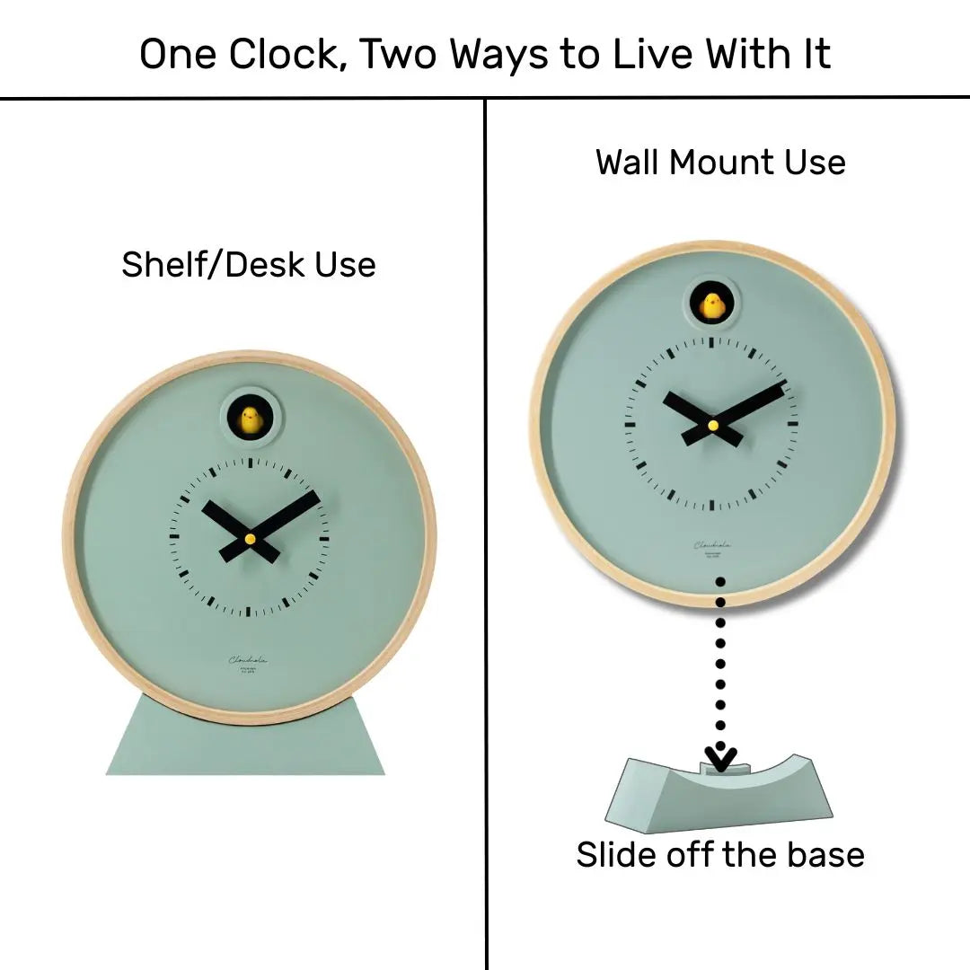 Cuckoo Clock Dot – Sage Green with Stand | Cloudnola Cloudnola