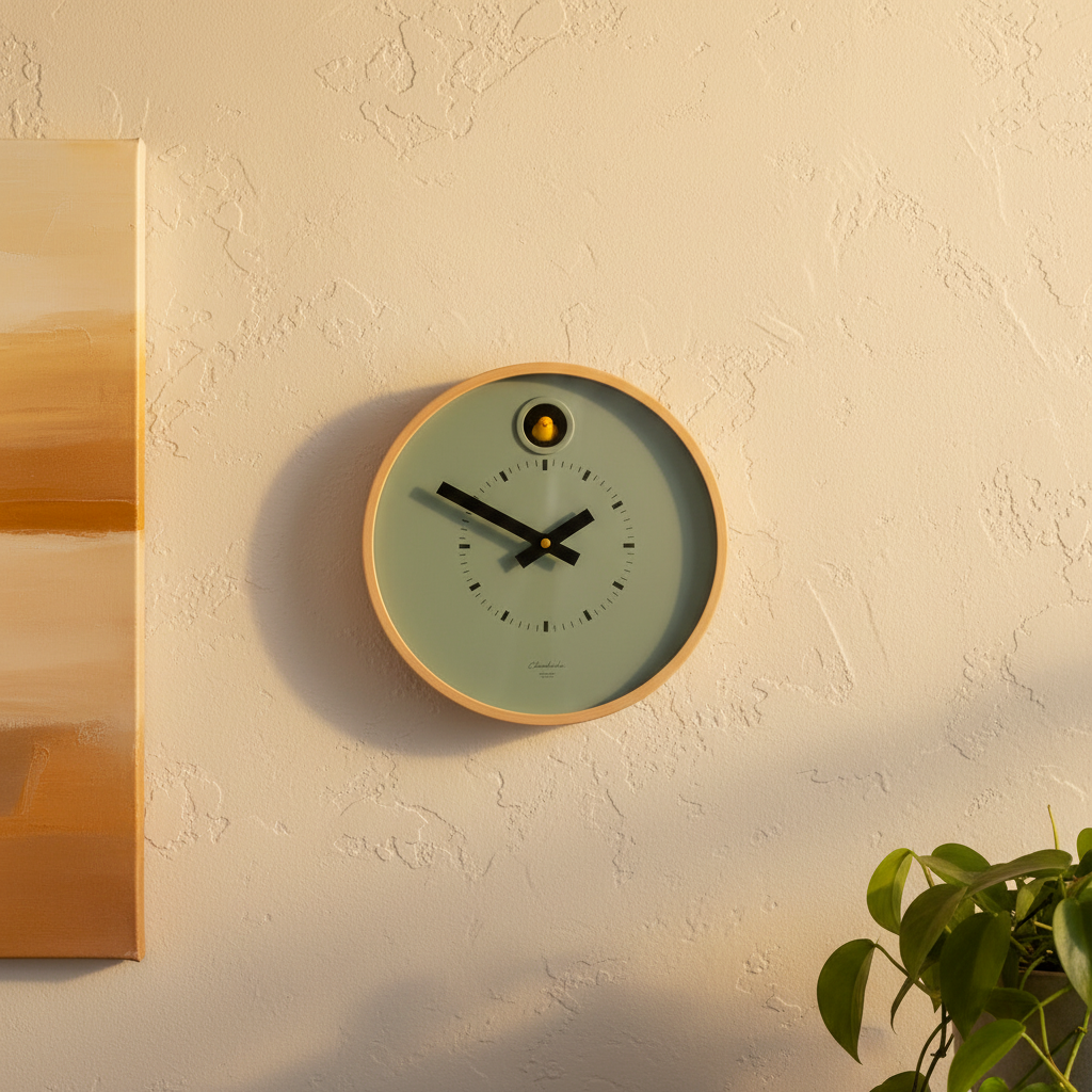 Dot Sage Cuckoo Clock + Stand