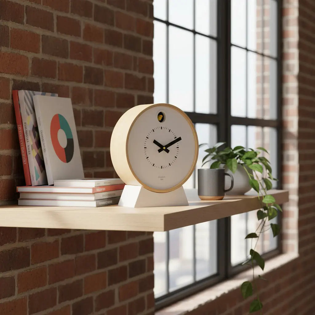 Dot White Cuckoo Clock Cloudnola