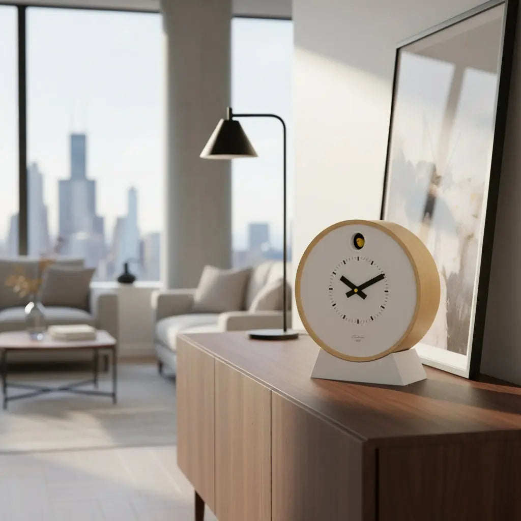 Dot White Cuckoo Clock Cloudnola