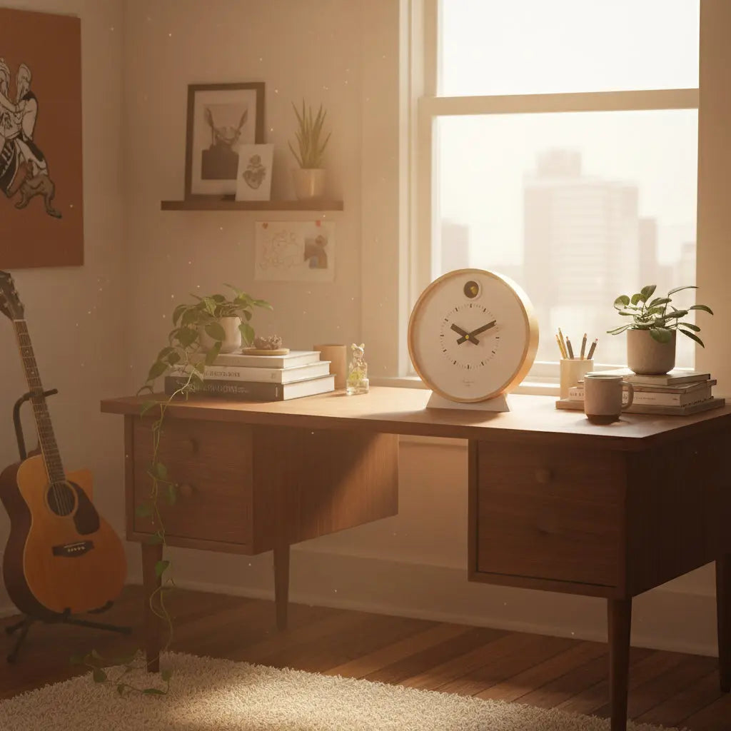 Dot White Cuckoo Clock Cloudnola