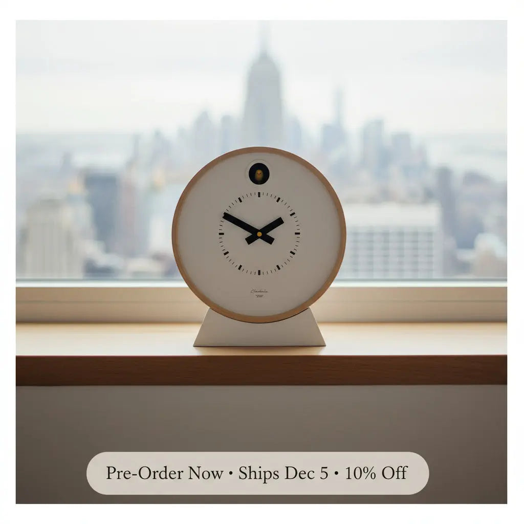 Dot White Cuckoo Clock Cloudnola