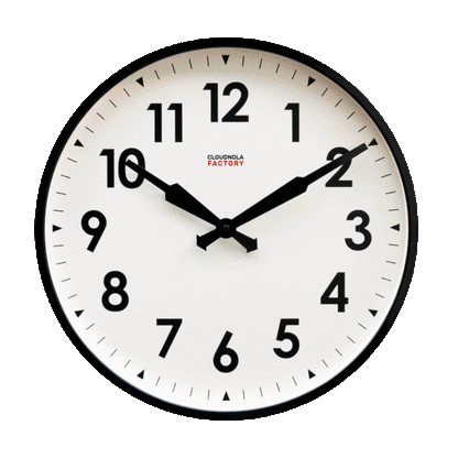 Factory Black XL – Black Wall Clock with Numbers | Cloudnola Cloudnola