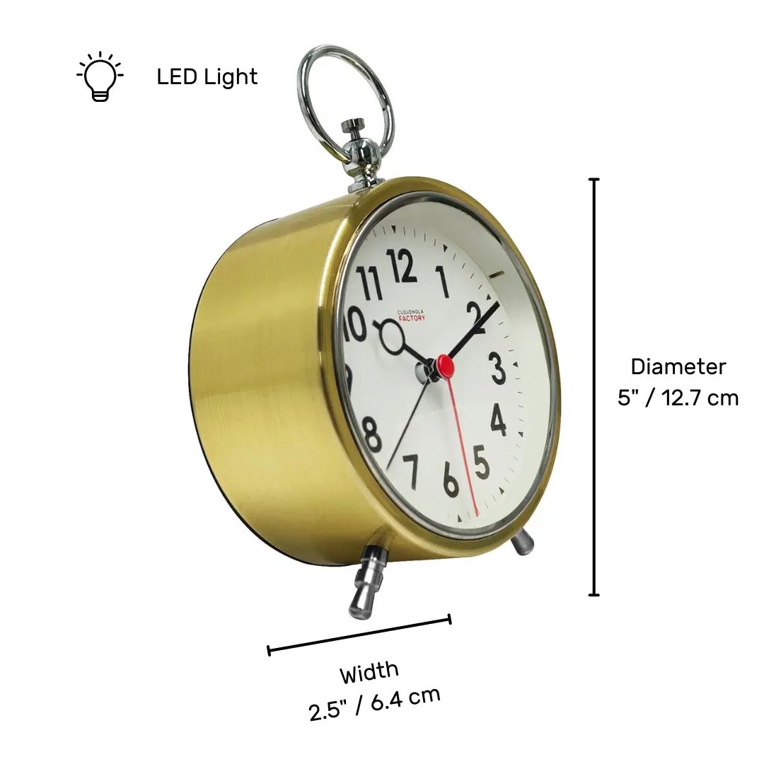 Factory Gold Alarm Clock Cloudnola