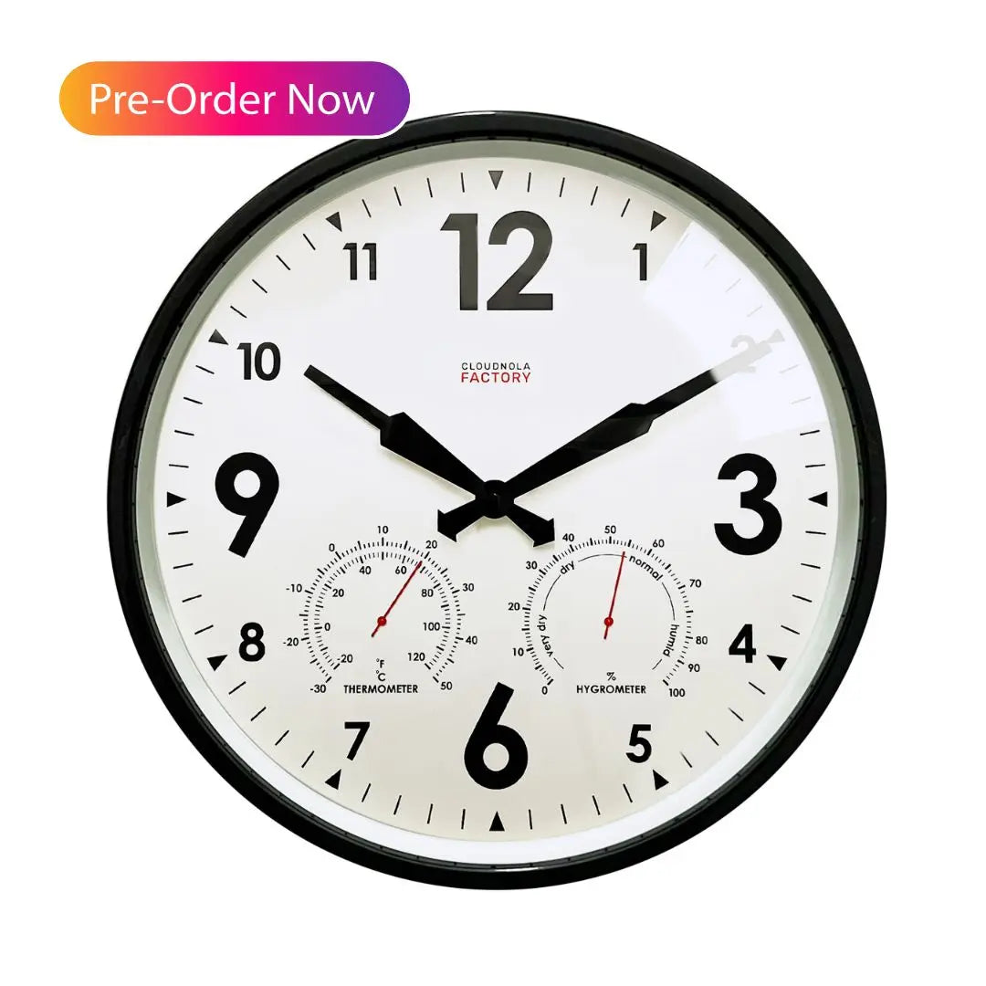Garden Clock – Factory Outdoor XL Black – Clock | Cloudnola