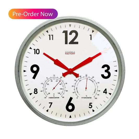 Factory Outdoor XL Zinc – Large Outdoor Clock | Cloudnola Cloudnola