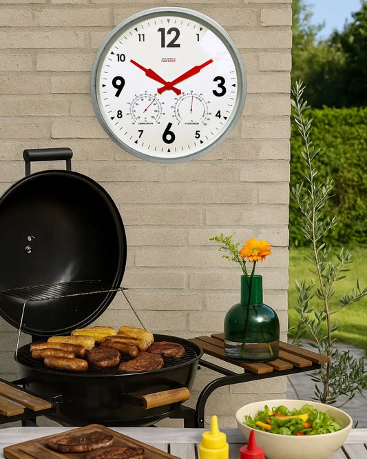 Factory Outdoor Zinc – Outdoor Decor Clock | Cloudnola Cloudnola