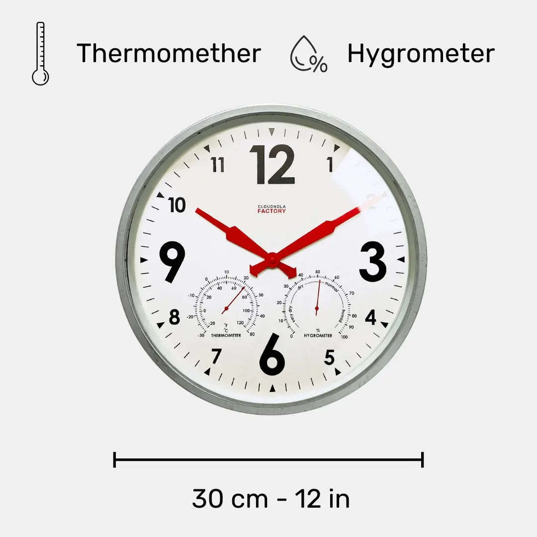 Factory Outdoor Zinc – Outdoor Decor Clock | Cloudnola Cloudnola