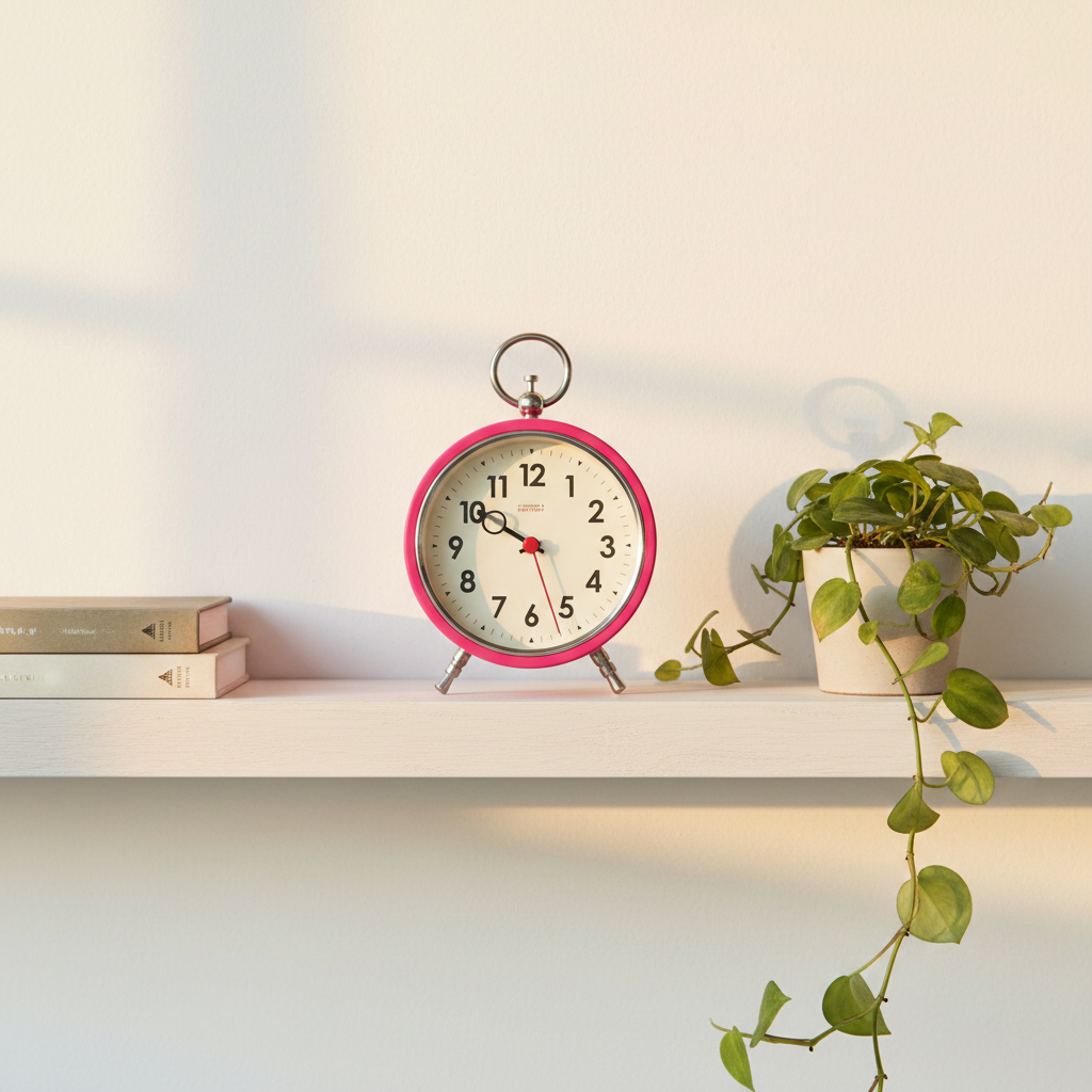 Factory Pink Alarm Clock