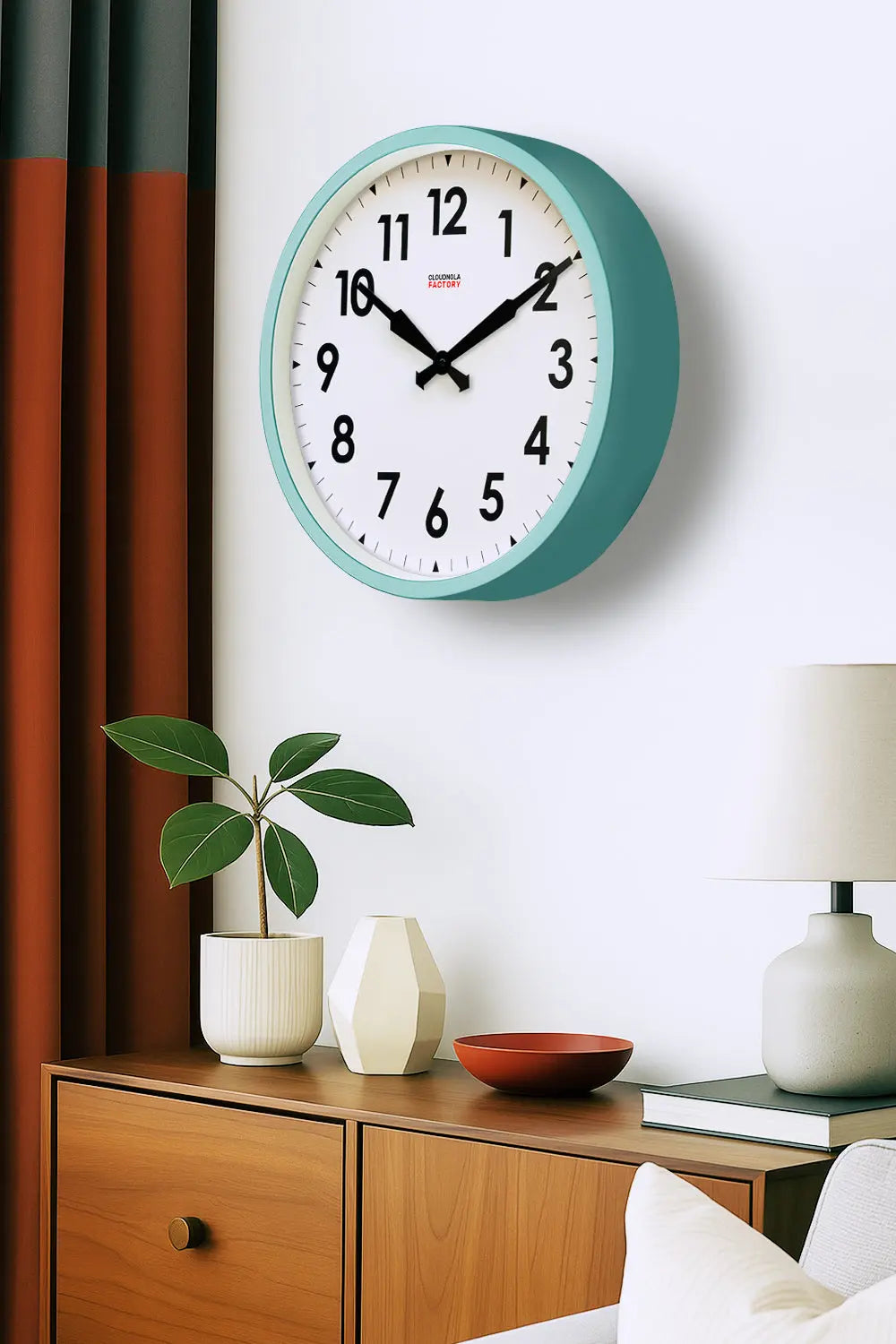 Factory Turquoise XL Clock Cloudnola