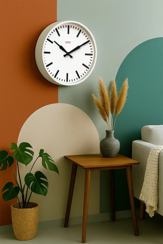 Factory White XL Clock Cloudnola