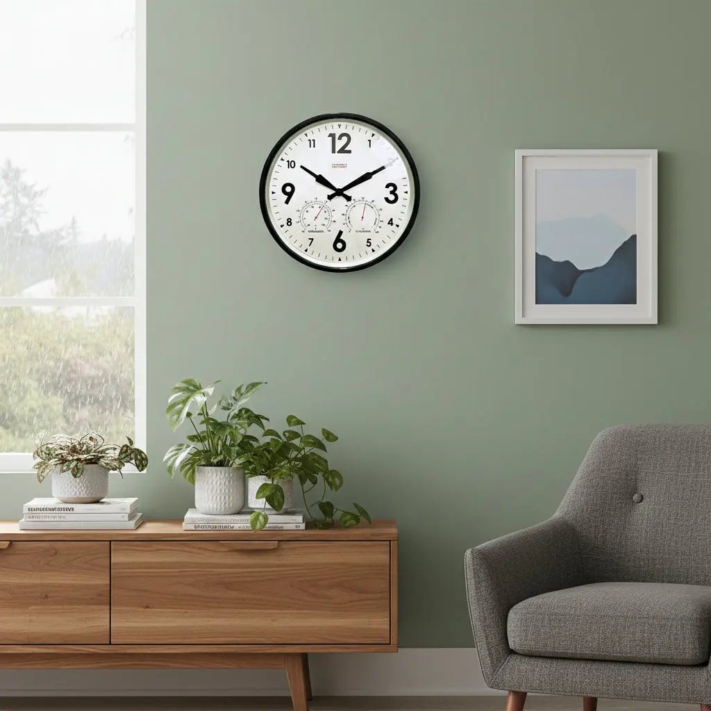 Factory XL Black Outdoor Clock Cloudnola