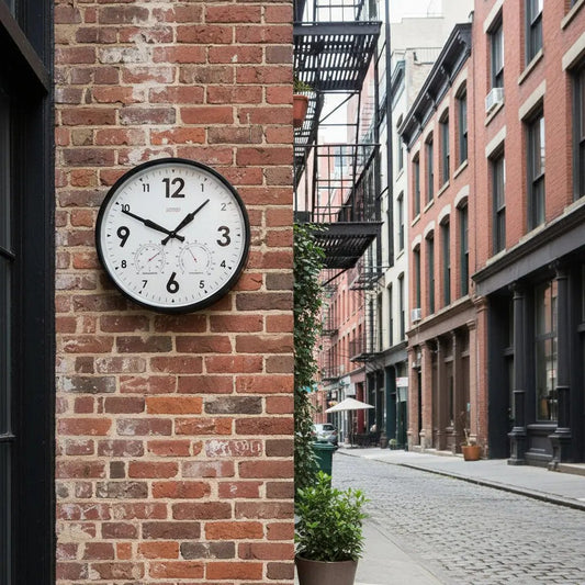 Factory XL Black Outdoor Clock Cloudnola