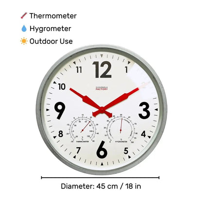 Factory XL Zinc Outdoor Clock Cloudnola