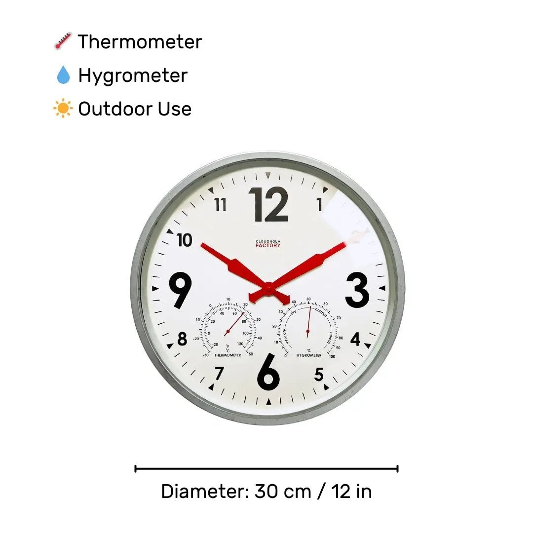 Factory Zinc Outdoor Clock Cloudnola
