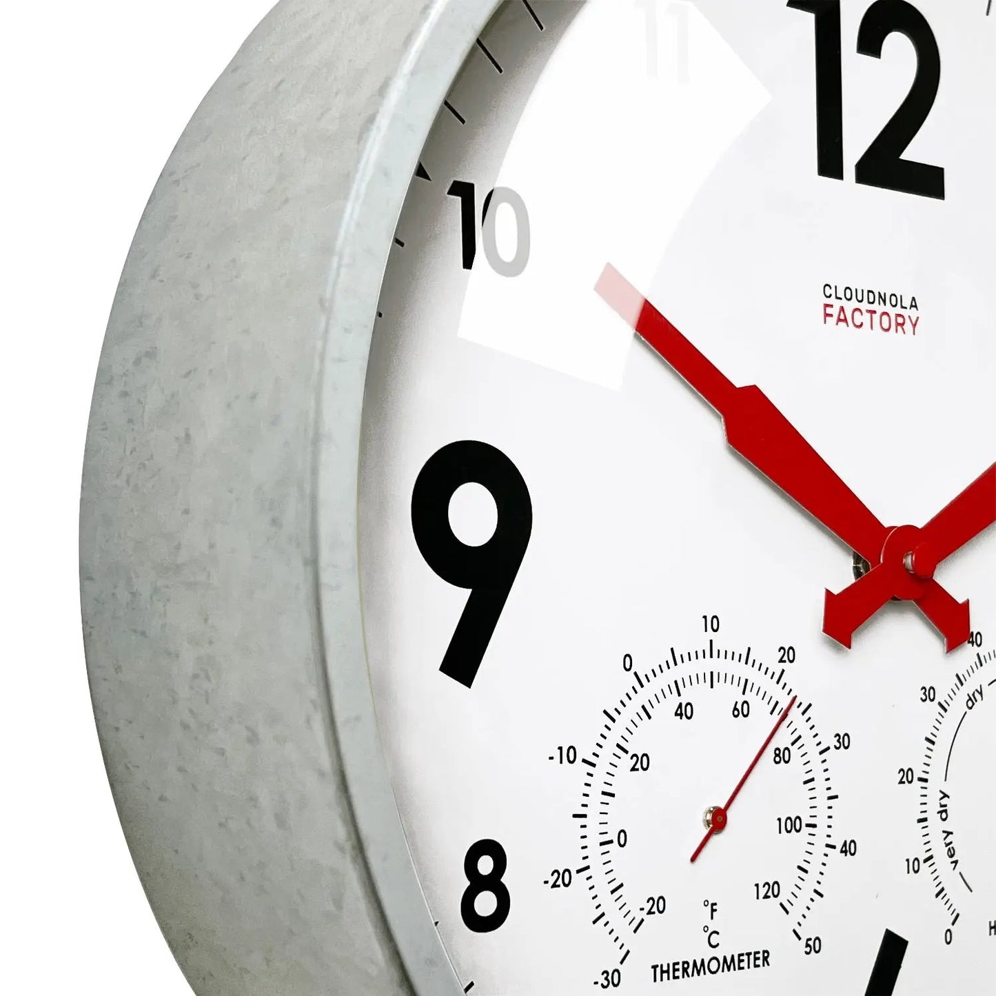 Factory Zinc Outdoor Clock Cloudnola