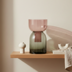 Flip Reversible Glass Vase – Gray & Pink Large