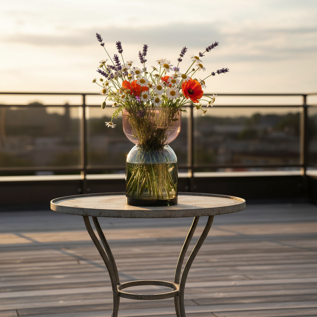 Flip Reversible Glass Vase – Gray & Pink Large