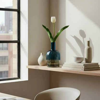 Flip Med Blue & Gray Vase Cloudnola