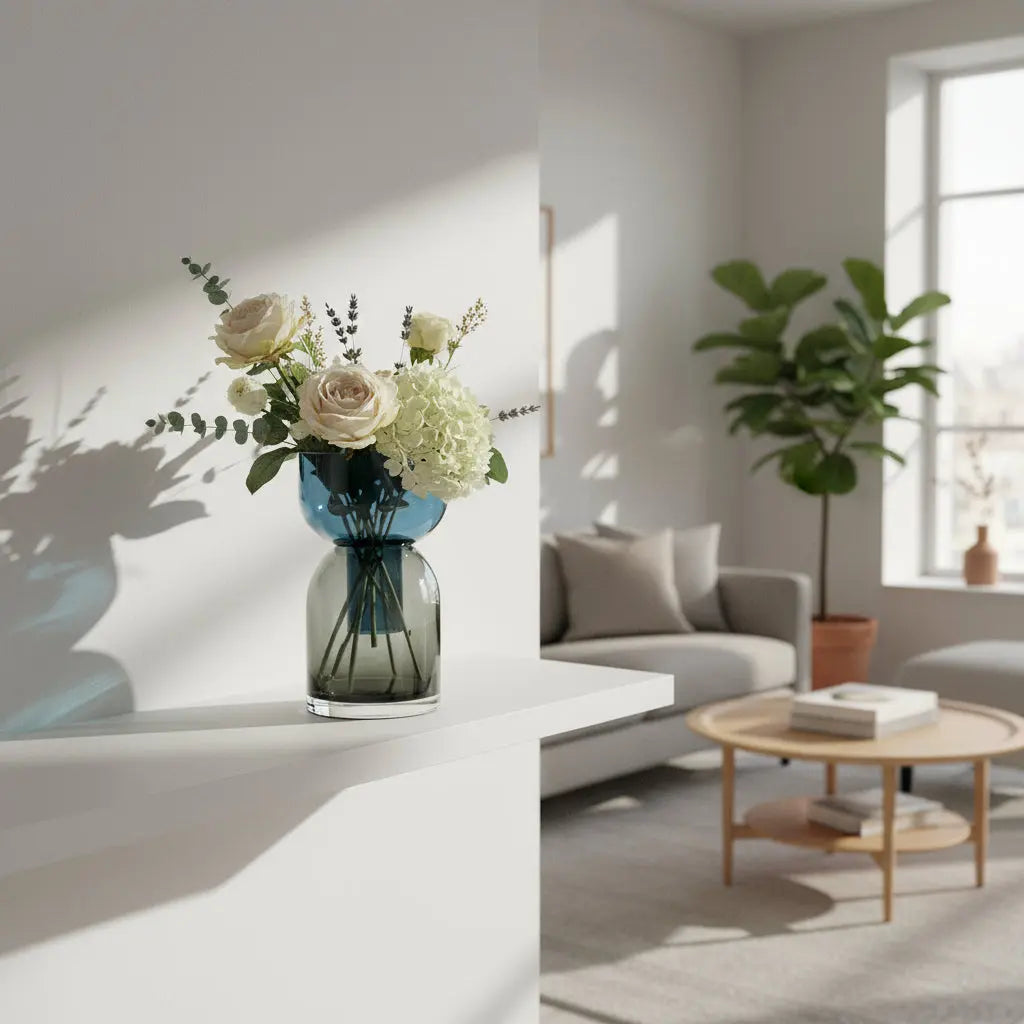 Flip Med Blue & Gray Vase Cloudnola